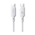 CABLE BASEUS SILKY TIPO C A TIPO C 100W DE CARGA RÁPIDA 1 METRO WHITE
