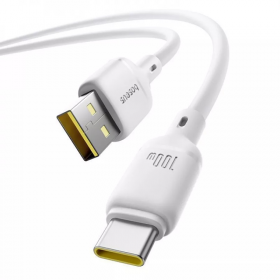 CABLE BASEUS SILKY USB A TIPO C 100W DE CARGA RÁPIDA 1 METRO WHITE