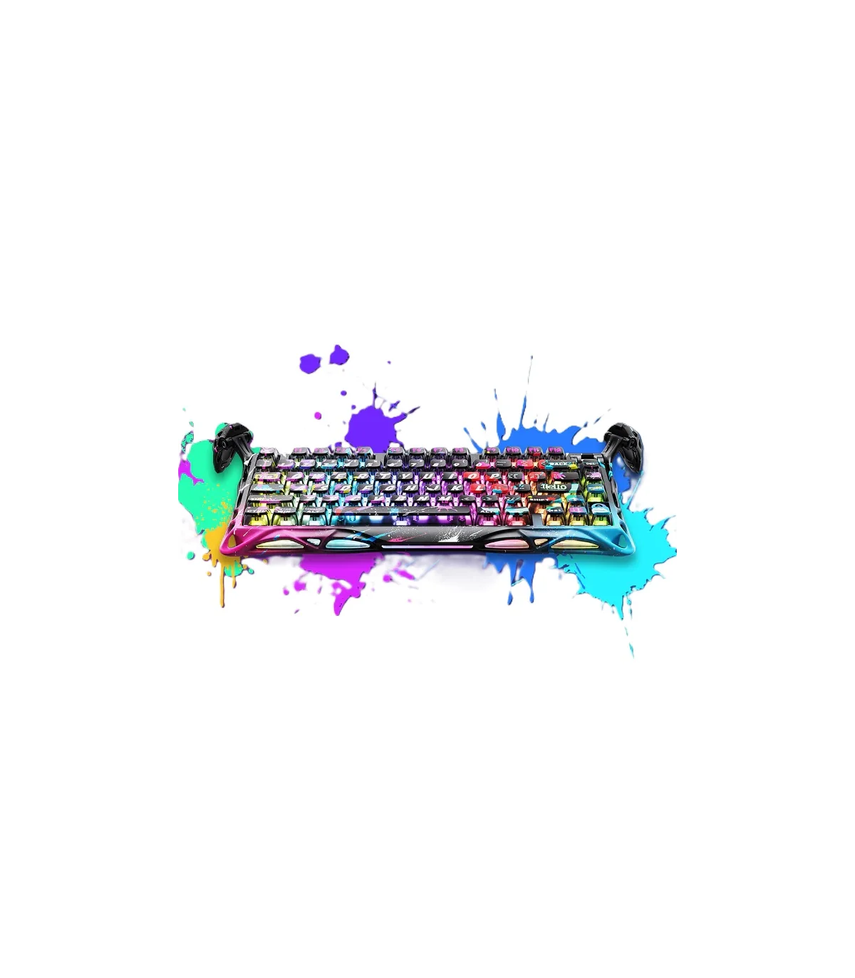 TECLADO GRAVASTAR GAMER MERCURY V75 PRO INALAMB. RGB SWITCH MAGNETICO ALUMINUM ALLOY V75PRO_CG_CBLK