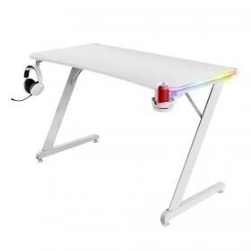 MESA GAMER RGB PARA PC TRUST GXT709 LUMINIUS BLANCA 120X60 BASE TIPO Z