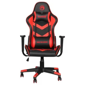 electronica.com.ve SILLA GAMER SOPORTE LUMBAR NEGRO-ROJO MARVO
