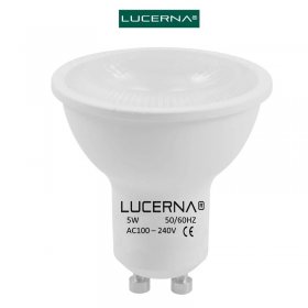 BOMBILLO LED DICROICO 5W GU10 MULTIVOLTAJE 3K LUCERNA 