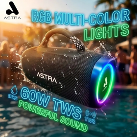 CORNETA BLUETOOTH ASTRA PORTATIL 60W TWS IPX5 RGB ASTSPU5