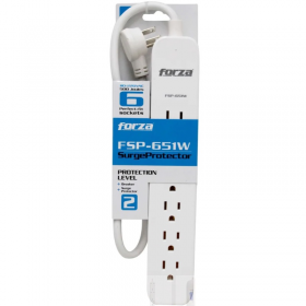 REGLETA ELECTRICA FORZA FSP-651W SP 110/220V 500J 6 NEMA 15FT BLANCA
