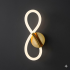 APLIQUE LAMPARA LED DE PARED DECORATIVA WAVE LOOP ELEGANCE LUCERNA 14W ORO 
