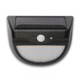 APLIQUE LAMPARA LED DE PARED SOLAR LUCERNA 160LM 155*104*60MM PC NEGRO IP44 3K EXTERIOR LPS1803 
