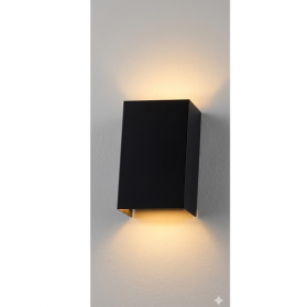 APLIQUE LAMPARA LED DE PARED DECORATIVA LUCERNA NEGRA 10W 3K 150*92*50mm ALUMIMIO+PC IP65 INT-EXT LP