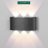 APLIQUE LAMPARA LED DE PARED DECORATIVA LUCERNA NEGRA 6W LUZ CALIDA INTERIOR-EXTERIOR LP4130