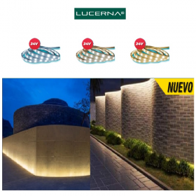 CINTA LED DE PARED LUCERNA 24V 5 METROS 30º IP65 6500K + 5 CLIPS 