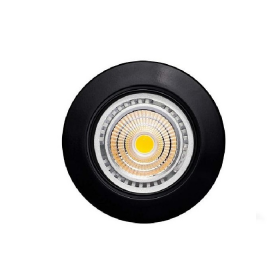 OJO DE BUEY REDONDO NEGRO PARA MR16 DOWNLIGHT COMBO SOCATE BASE Y BOMBILLO G10 HAUS 