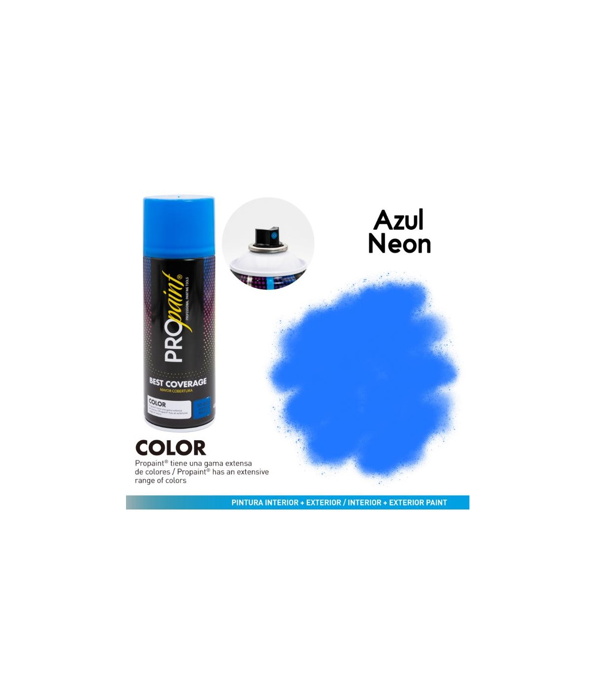 PINTURA EN AEROSOL AZUL NEON/ NEON BLUE MARCA PROPAINT