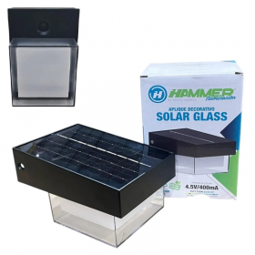 APLIQUE LAMPARA LED DE PARED DECORATIVA CON PANEL SOLAR HAMMER 4.5V 3 TONOS AP0301