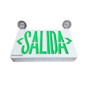 LAMPARA DE EMERGENCIA SIGN SEÑAL DE SALIDA 8W 3200K RECARGABLE HAMMER 