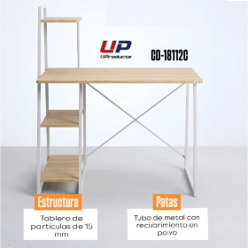 MESA ESCRITORIO DE OFICINA MODERNO U PRODUCTS CON ESTANTE CD-18112C