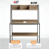 MESA ESCRITORIO DE OFICINA MODERNO U PRODUCTS C/ESTANTE SUPERIOR CD-22137