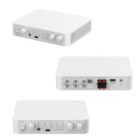 AMPLIFICADOR DE AUDIO ANALOGICO NETWORK/IP HIKVISION 80W 2 ZONAS DS-QAE1A80G1-VB