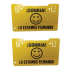 AVISO PARA CERCO ELECTRICO AMARILLO CON SONRISA 