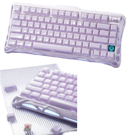 TECLADO GRAVASTAR GAMER MECANICO RGB MERCURY K1 INALAMBRICO ALEACION PURPLE EDITION GS_K1_PL
