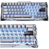 TECLADO GRAVASTAR GAMER MECANICO RGB MERCURY V60 PRO ALEACION SILVER CRYSTAL GS V60 PRO_XTAL_SLV