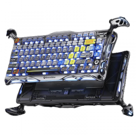 TECLADO GRAVASTAR GAMER MECANICO RGB MERCURY K1 PRO INALAMBRICO ALEACION CONCRETE GREY GS_K1 PRO_S_C