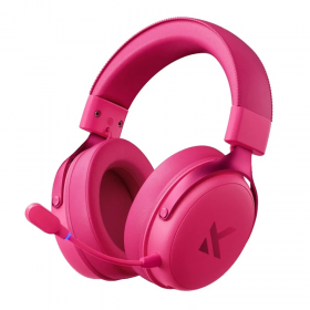 AUDIFONO MCHOSE GAMER V9 PRO INALAMBRICO ROSE RED CANCELACION DE RUIDO IA HW-V9-6