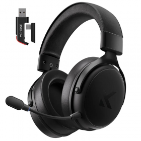 AUDIFONO MCHOSE GAMER V9 PRO INALAMBRICO STEEL BLACK CANCELACION DE RUIDO IA HW-V9-2