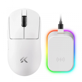 MOUSE GAMER MCHOSE ULTRA PLUS A7 V2 RGB USB/INALAMBRICO TOPSPEED ERGONOMICO WHITE MC-A7V2-10 MC