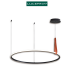 LAMPARA DECORATIVA COLGANTE 4 RODEO 42W 3 TONOS 3K/4K/6K NEGRA LUCERNA S-RODEO-C4-N