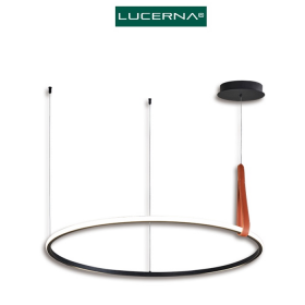 LAMPARA DECORATIVA COLGANTE 4 RODEO 42W 3 TONOS 3K/4K/6K NEGRA LUCERNA S-RODEO-C4-N