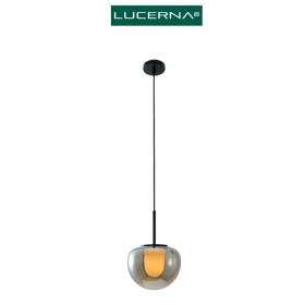 LAMPARA DECORATIVA COLGANTE 3 NORDIC 12W 3 TONOS 3K/4K/6K VIDRIO LUCERNA S-NORDIC-C3-VN
