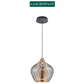 LAMPARA DECORATIVA COLGANTE 1 PEAR 10W 3 TONOS 3K/4K/6K VIDRIO LUCERNA S-PEAR-C1-VN