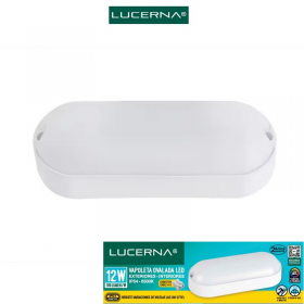 VAPOLETA OVALADA LED SUPERFICIAL 12W 6K INTERIOR 170X70X50MM BLANCA LUCERNA 