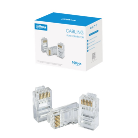 PAQUETE DE 100 CONECTORES RJ45 CAT6 DAHUA