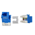 JACK COUPLER DAHUA RJ-45 AZUL CON RETEN CAT 6 - PONCHADO