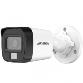 CAMARA BALA BULLET HIKVISION 5MP 2.8MM IP67 SMART HIBRIDA AUDIO LUZ DUAL DS-2CE16K0T-LPFS