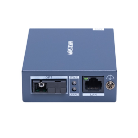 CONVERTIDOR DE MEDIOS GIGABIT INALAMBRICO FIBRA 3KM METAL DS-3D0501R-3 RECEPTOR HIKVISION