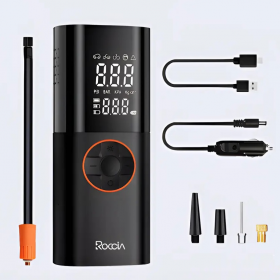 COMPRESOR DE AIRE PORTATIL PARA INFLAR CAUCHOS ROCCIA 90W IR-3691