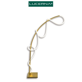 LAMPARA DECORATIVA WAVE ORO 50W DE PISO 3 TONOS 3K/4K/6K LUCERNA S-WAVE-P-O
