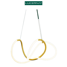LAMPARA DECORATIVA COLGANTE WAVE ORO 30W 3 TONOS 3K/4K/6K LUCERNA S-WAVE-C3-O
