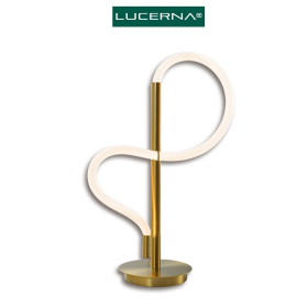 LAMPARA DE MESA DECORATIVA WAVE 11W ORO 3 TONOS 3K/4K/6K LUCERNA S-WAVE-M-O