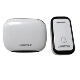 TIMBRE INALAMBRICO LUMISTAR DB10 130 M 38 MELODIAS IP44 BLANCO C/PILA 23A