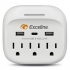 PROTECTOR REGLETA EXCELINE GMT-3R3U 3 TOMAS + 2 USB A + 1 USB C 