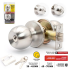 CERRADURA DE POMO TUBULAR CON LLAVES DL-6871B-SS