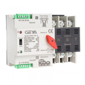 TRANSFER SWITCH ATS 3 POLOS 220V 100 AMP 60HZ INTERRUPTOR AUTOMATICO