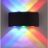 APLIQUE LAMPARA LED DE PARED DECORATIVA NEGRA 6W RGB ALV-015 VERT