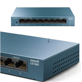 SWITCH 8 PUERTOS GIGABIT 10/100/1000 MBPS TPLINK LS108G LITE WAVE