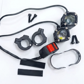 FOCO EXPLORADOR LED PARA MOTO 2 PACK + SWITCH
