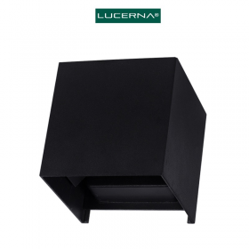 APLIQUE LAMPARA LED DE PARED DECORATIVA LUCERNA NEGRO 6W 3K EXTERIOR LP3010