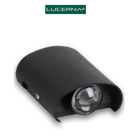 APLIQUE LAMPARA LED DECORATIVA LUCERNA NEGRO 2W 3K EXTERIOR LP4110