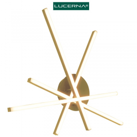 APLIQUE LAMPARA LED DE PARED DECORATIVA ASTURIA LUCERNA 30W ORO